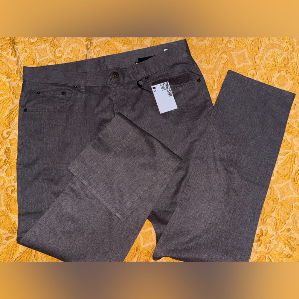 NWT Love Moschino washed brown Chinos for Men